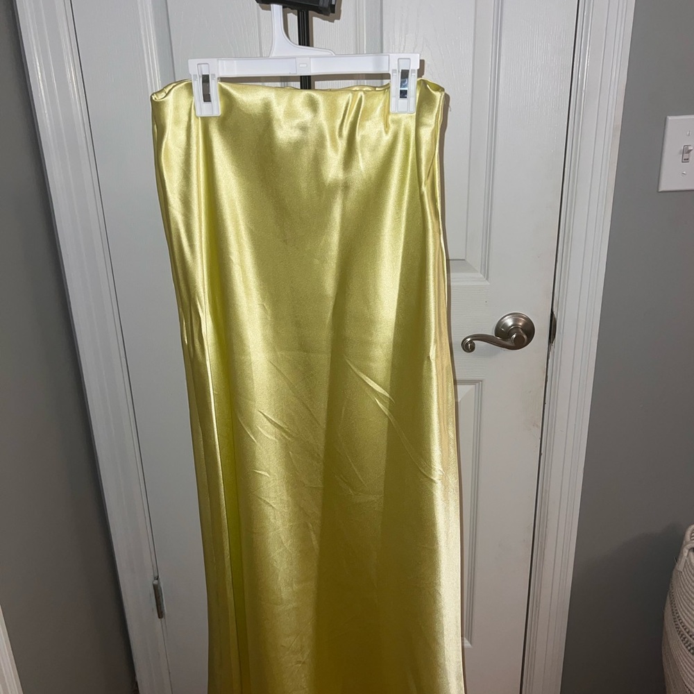 Nasty Gal Shimmering Gold Maxi Skirt